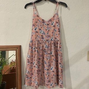 pink floral dress